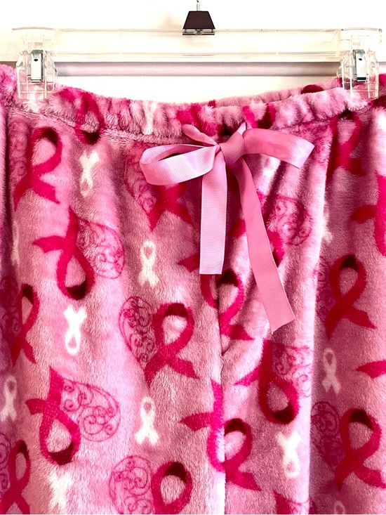 Hotel Spa Collection Other - Pink Ribbon Plush Lounge Pants with Bow Waist Breast Cancer Awareness